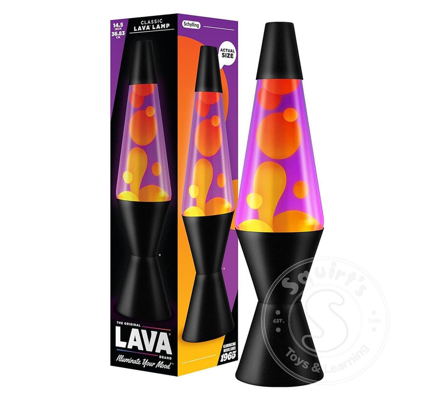 Lava Lamp 14.5” Yellow & Purple