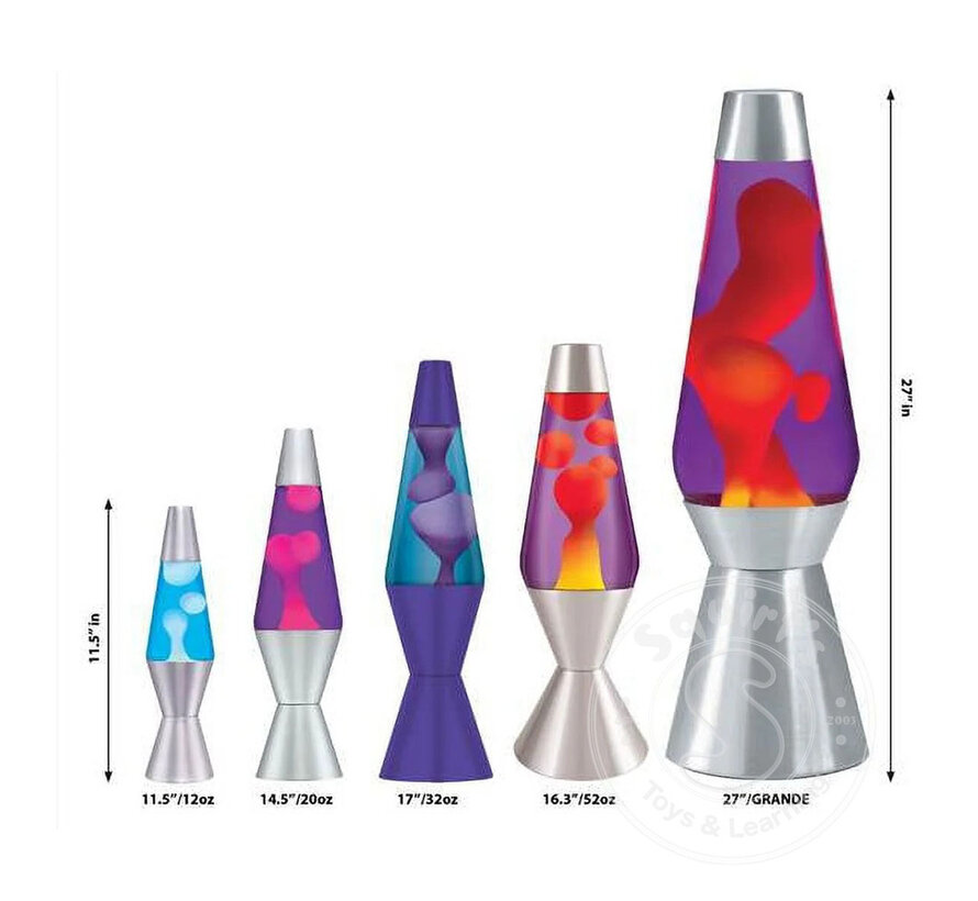 Lava Lamp 14.5” White & Blue
