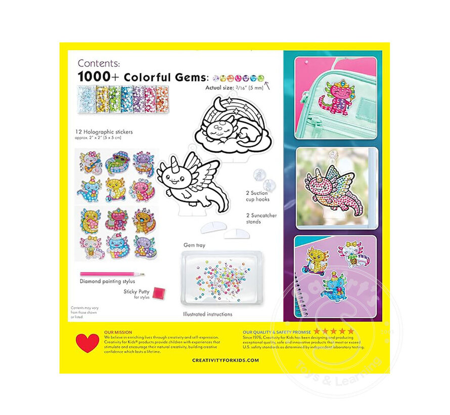 Creativity for Kids Big Gem Diamond Painting Axolotl