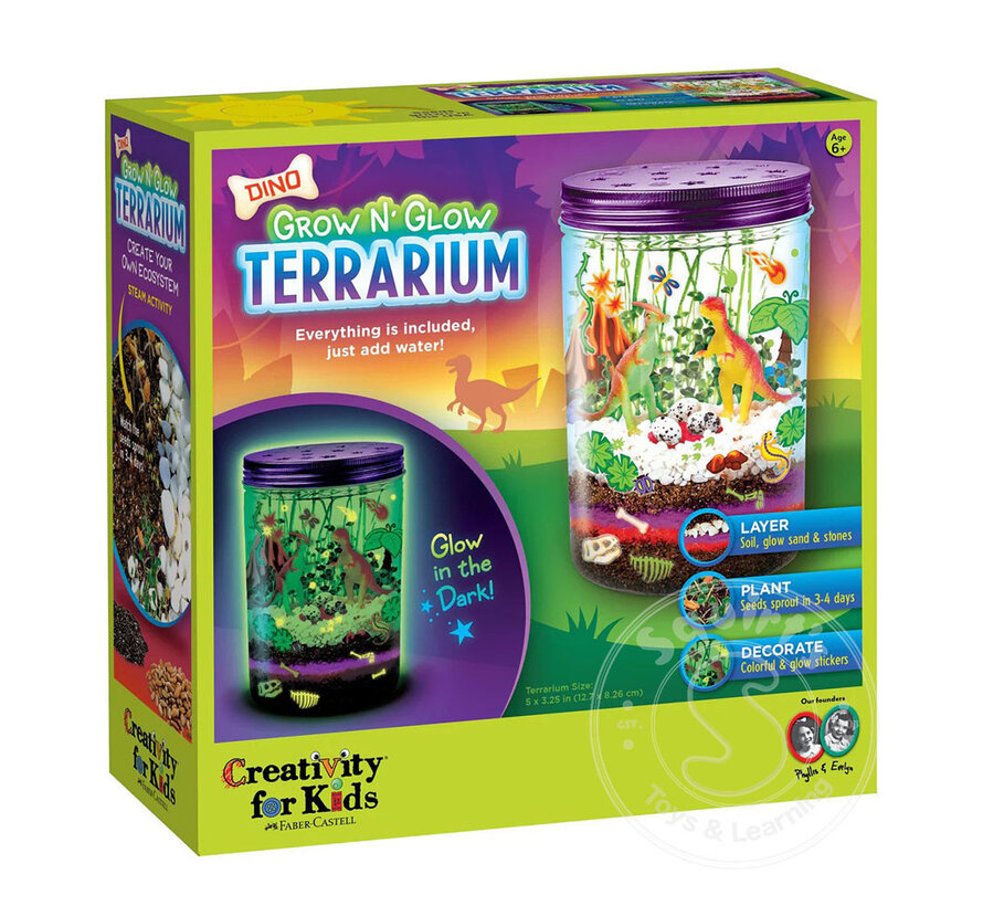 Creativity for Kids Grow N Glow Terrarium Dinosaur