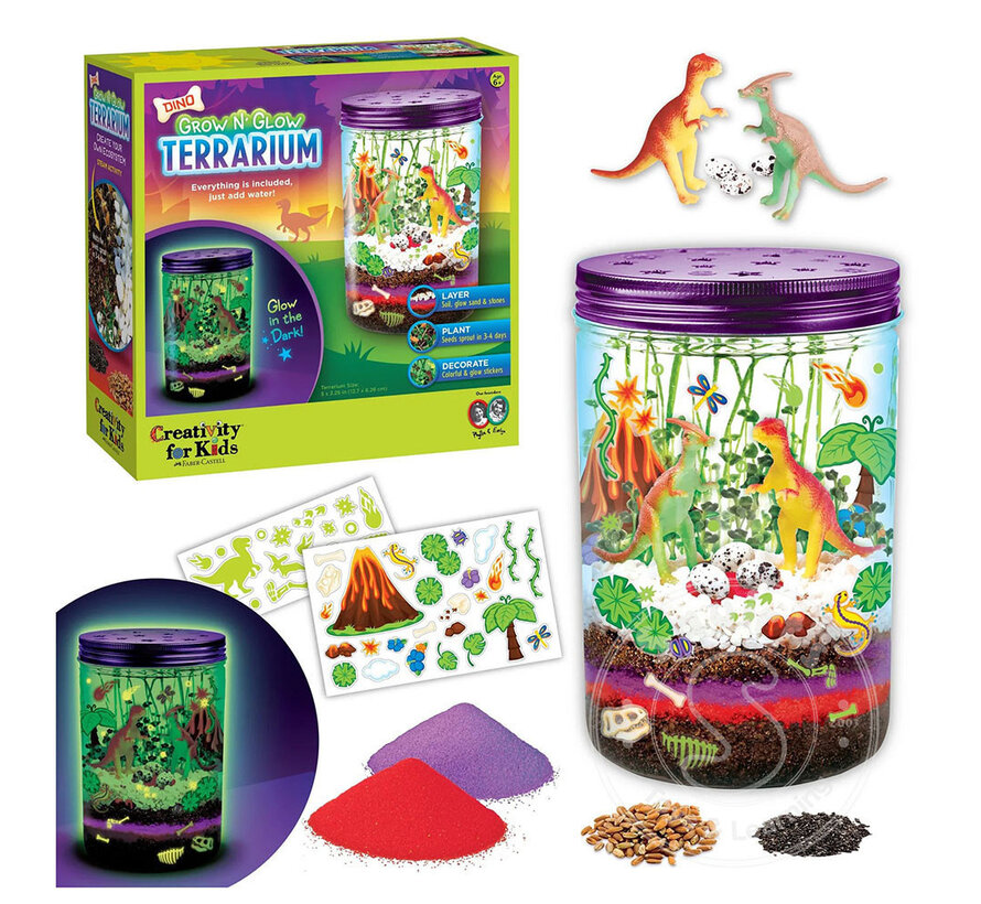 Creativity for Kids Grow N Glow Terrarium Dinosaur