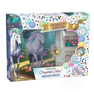 Crystal Art - Secret Diary Kit: Unicorn Stroll