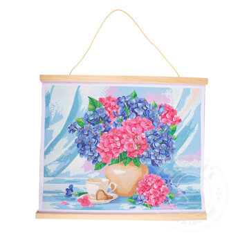 Crystal Art -Scroll Kit: Happy Hydrangeas