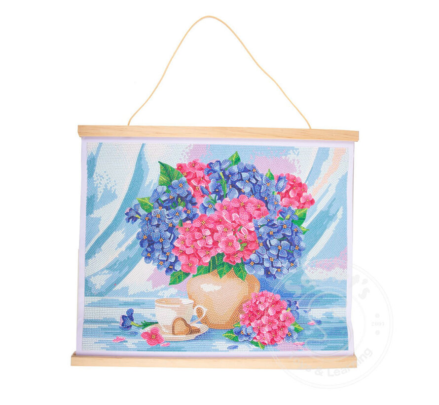 Crystal Art -Scroll Kit: Happy Hydrangeas