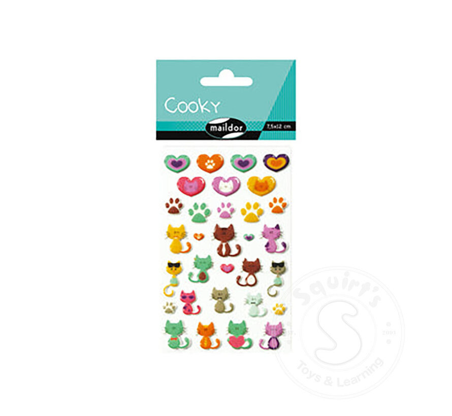 Cooky Stickers Cats/Hearts (31 stickers)