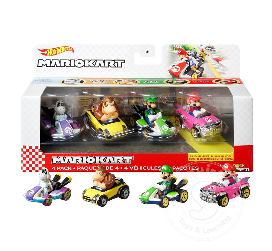 Hot Wheels - Mario Kart Vehicles 4-Pack assorted