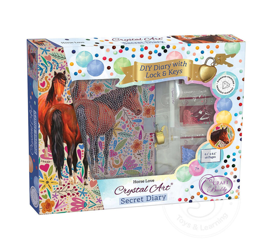 Crystal Art - Secret Diary Kit: Horse Love
