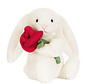 Jellycat Cream Bunny with Rose