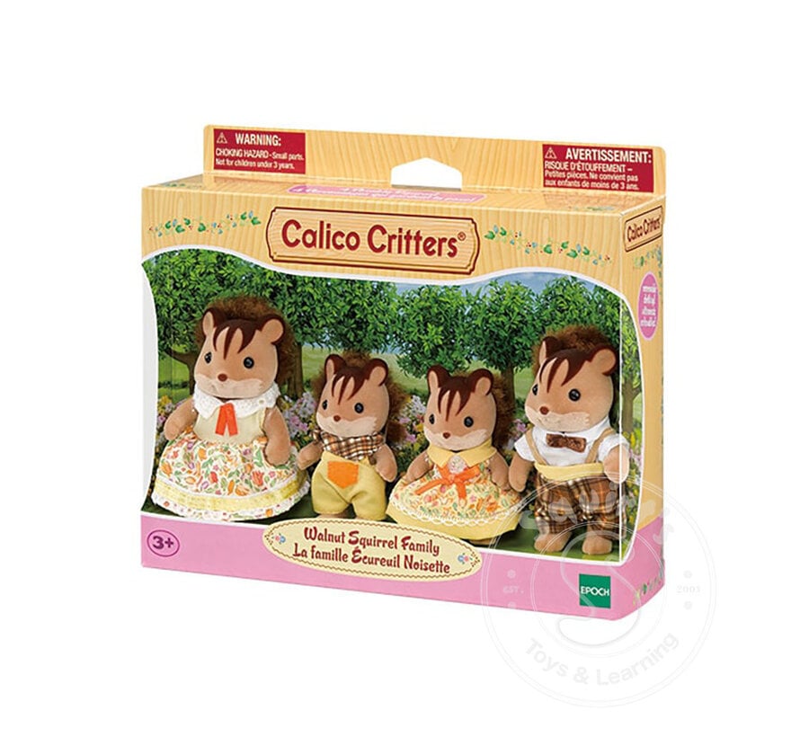 Calico Critters Walnut Squirrel Family