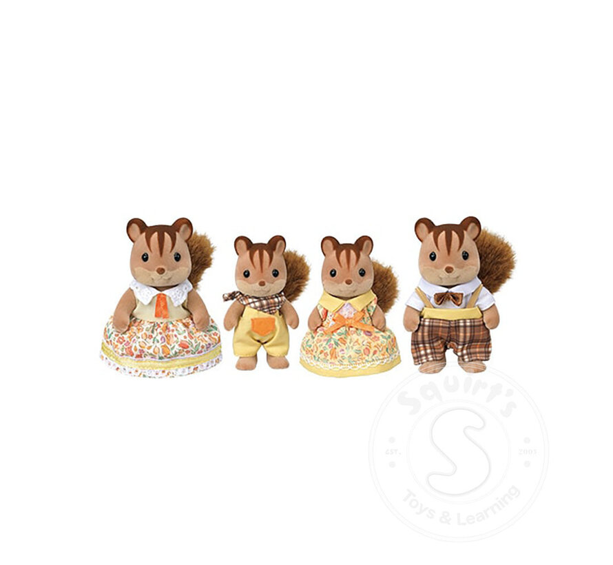 Calico Critters Walnut Squirrel Family