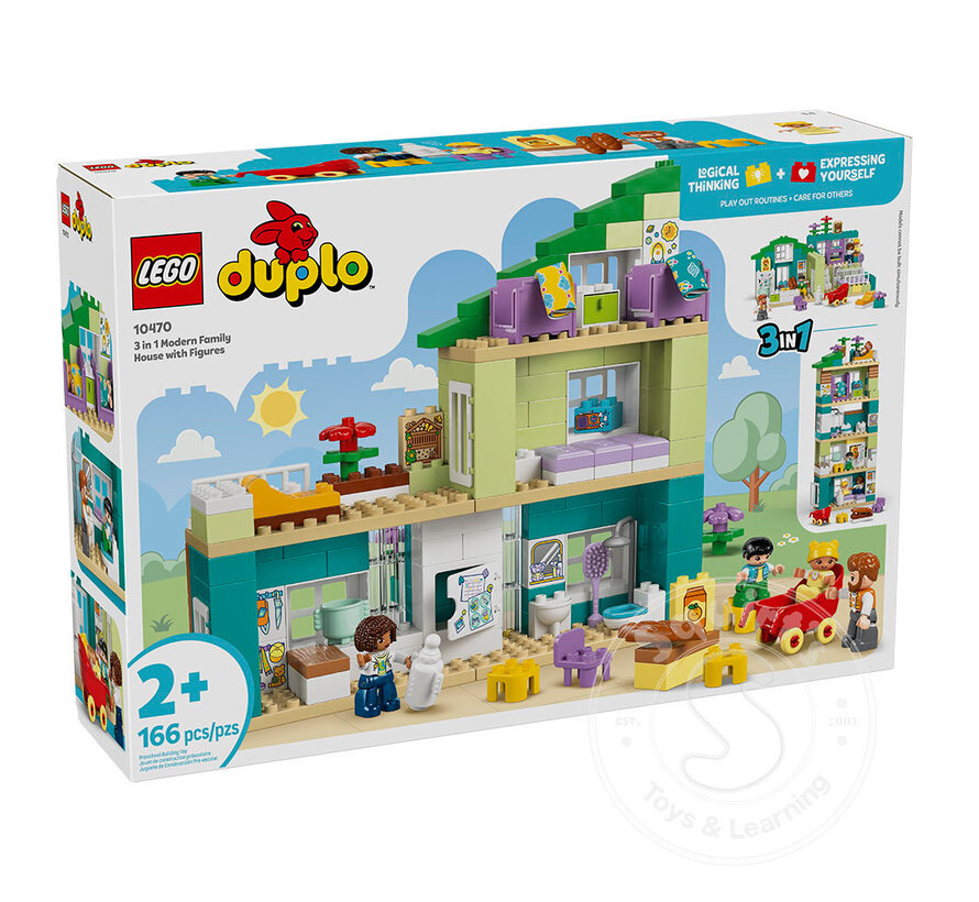 LEGO® DUPLO® 3 in 1 Modern Family House with Figures