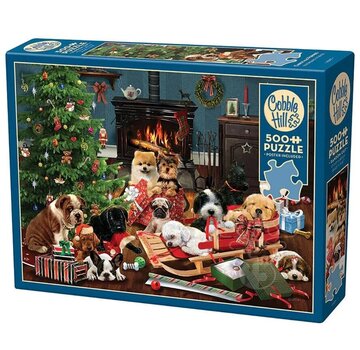 Cobble Hill Puzzles Cobble Hill Christmas Puppies   Puzzle 500pcs