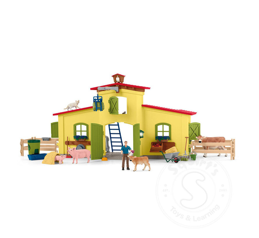 SALE Schleich Farm World Large Farm (Yellow) - retired