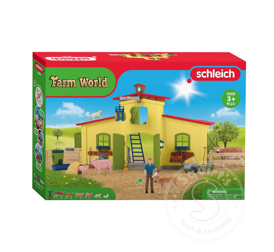 SALE Schleich Farm World Large Farm (Yellow) - retired