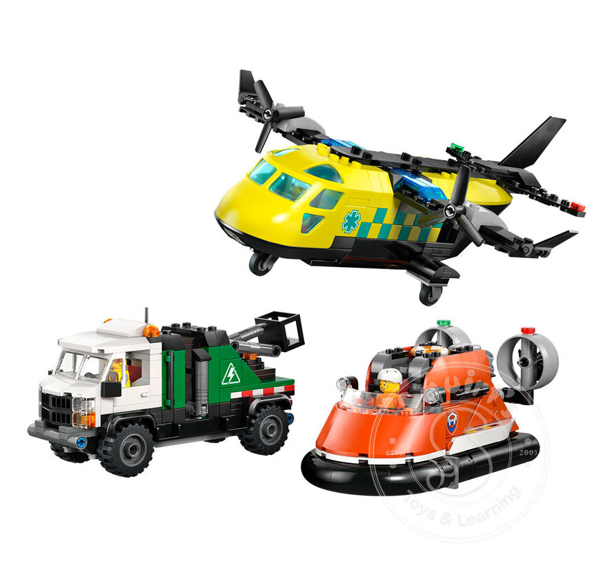 LEGO® City Airplane, Service Truck & Hovercraft Remix