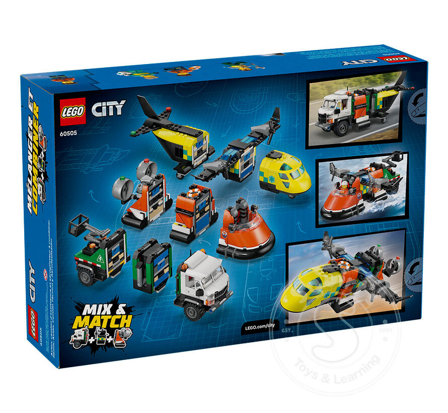 LEGO® City Airplane, Service Truck & Hovercraft Remix