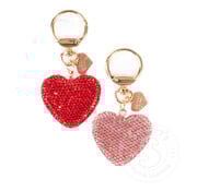 Great Pretenders Great Pretenders Sparkling Crystal Heart Bag Charm, Assorted