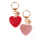 Great Pretenders Sparkling Crystal Heart Bag Charm, Assorted