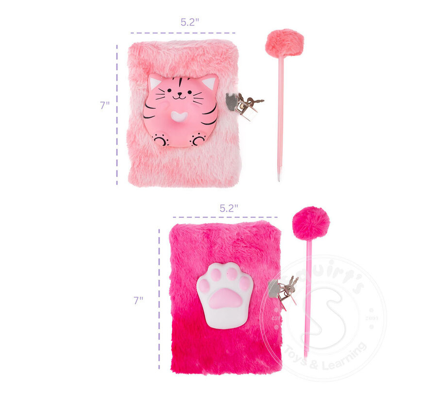 Great Pretenders Furry Friends Squishy Journal, Cat Assorted