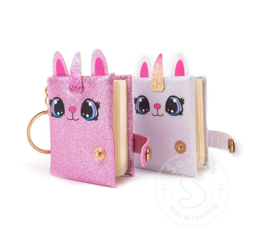 Mini Sparkly Friends Keychain Journal, Caticorn, assorted