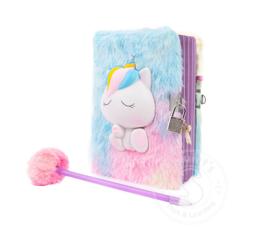 Great Pretenders Furry Friends Squishy Journal, Unicorn, Assorted