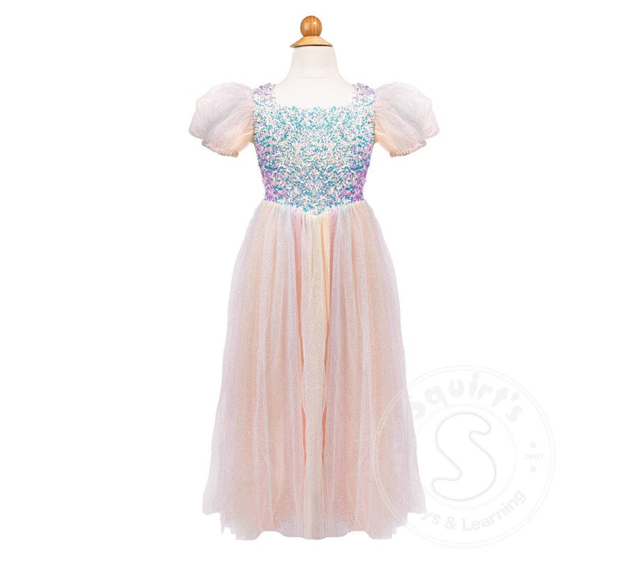 Great Pretenders Rainbow Sherbet Sparkle Dress (Size 5-6)