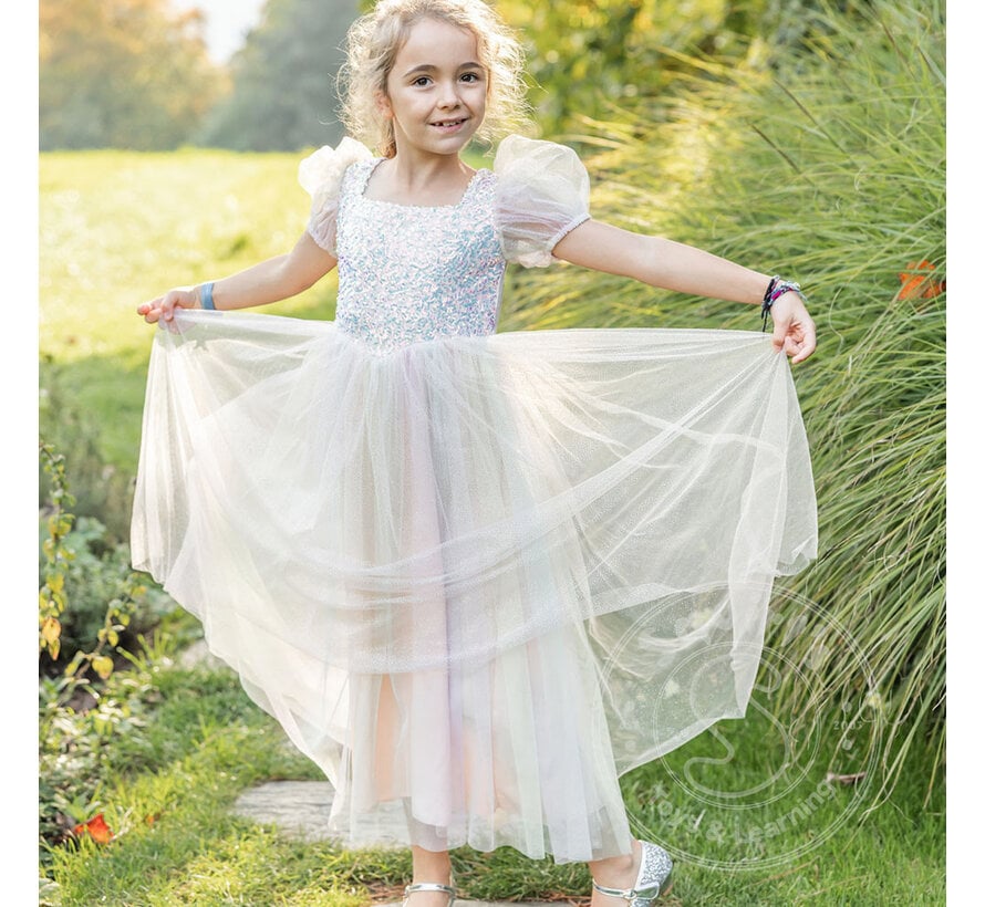 Great Pretenders Rainbow Sherbet Sparkle Dress (Size 5-6)