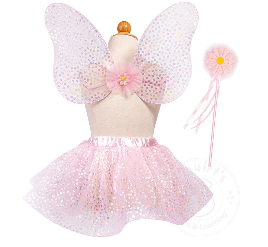 Great Pretenders Crazy for Daisies Wings, Wand & Tutu Set (Size 4-6)