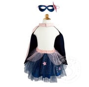 Great Pretenders Great Pretenders Super-Duper Tutu/Cape/Mask, Pink/Navy, Size 4-6