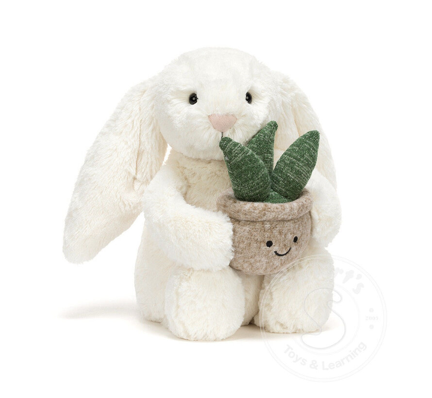 Jellycat Cream Bunny with Plant