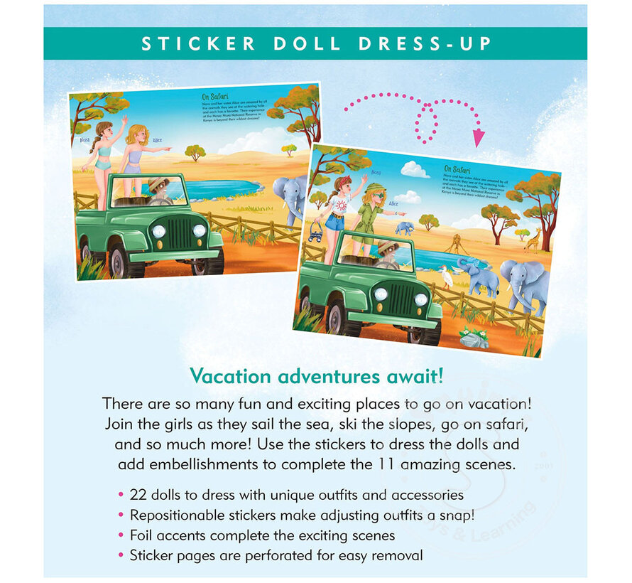 Sticker Doll Dress-Up Book - Vacation