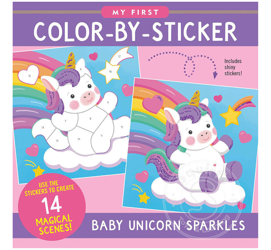 My First Color-by-Sticker Book - Baby Unicorn Sparkles