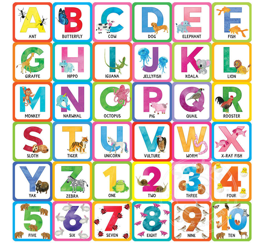 Animal Alphabet Memory Match Game (Set of 72 cards)