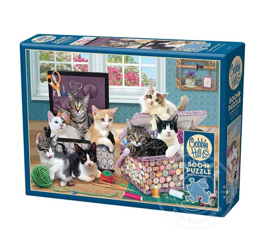 Cobble Hill Crafty Kittens Puzzle 500pcs