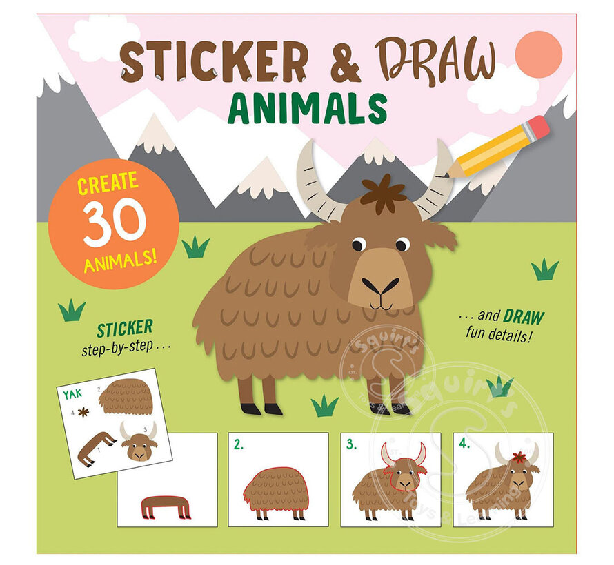 Draw-by-Sticker Book - Animals