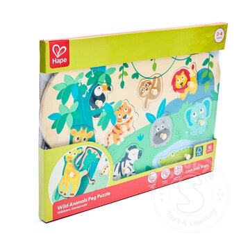Hape Hape Wild Animals Peg Puzzle