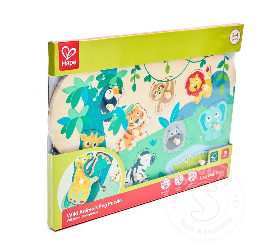 Hape Wild Animals Peg Puzzle