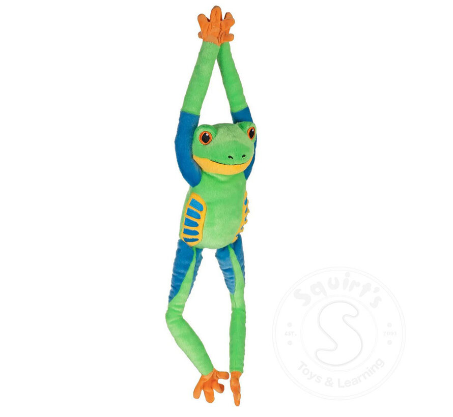 Wild Republic Ecokins-Hanging Red-Eyed Tree Frog 21"