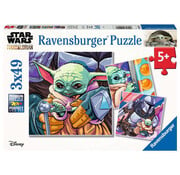 Ravensburger FINAL SALE Rav Star Wars: Mand. Grogu Puzzle 3 x 49pcs (Damaged Box)