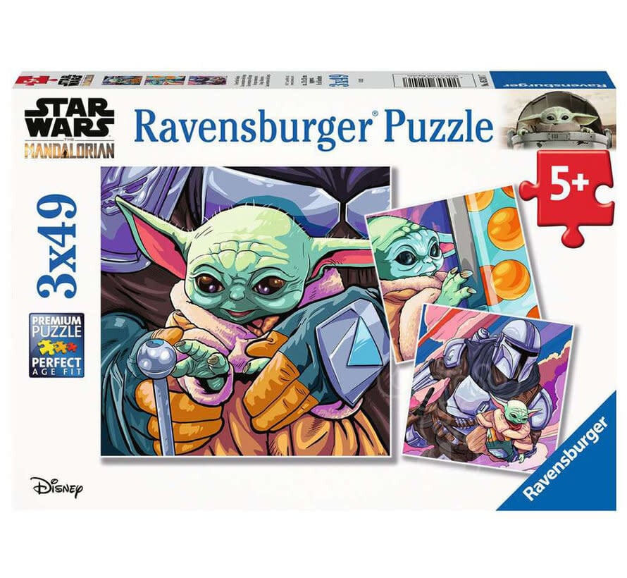 FINAL SALE Rav Star Wars: Mand. Grogu Puzzle 3 x 49pcs (Damaged Box)