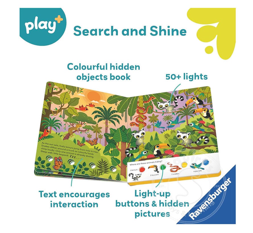 FINAL SALE Search & Shine: In the Jungle (Damaged book)