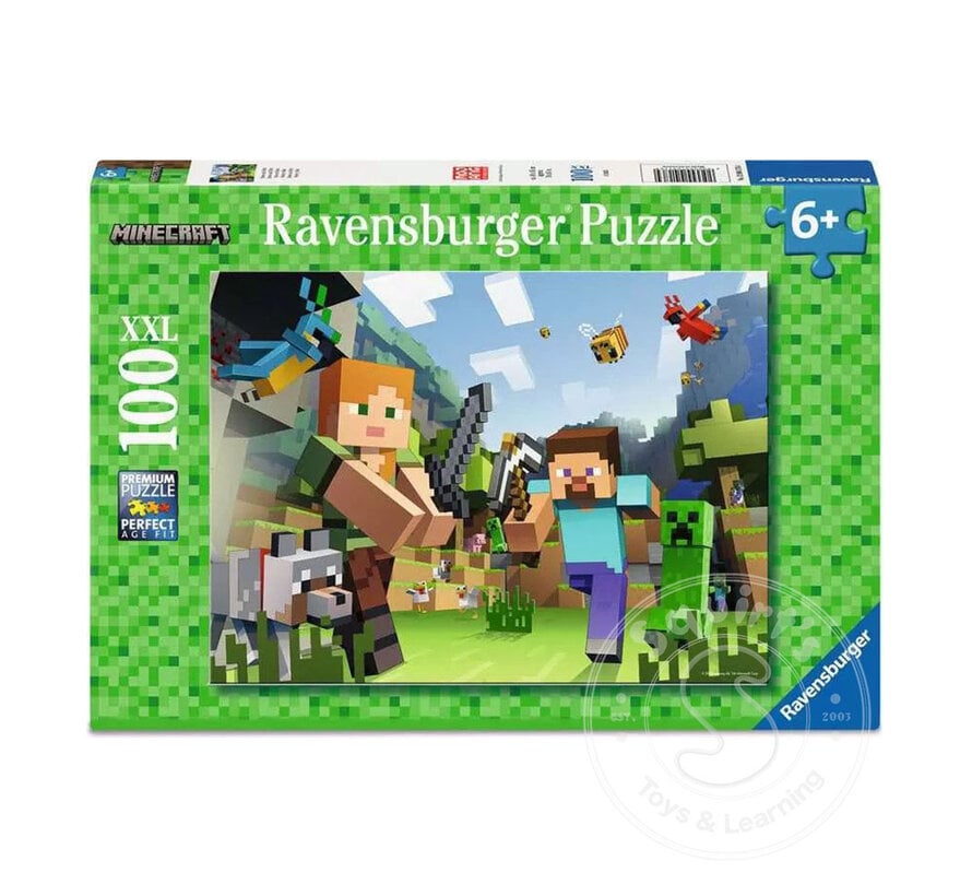 FINAL SALE Rav Minecraft Steve and Alex Puzzle 100pcs (Damaged Box)