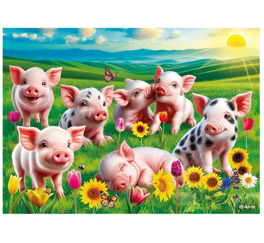 FINAL SALE Rav. Precious Piglets Puzzle 60pcs (Damaged Box)