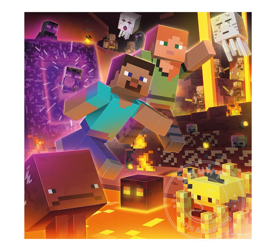 FINAL SALE Rav Minecraft Puzzle 3 x 49pcs (Damaged Box)