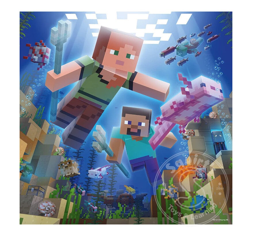 FINAL SALE Rav Minecraft Puzzle 3 x 49pcs (Damaged Box)