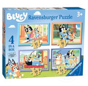 Ravensburger FINAL SALE Rav Bluey, 4 in a Box 12/16/20/24 Pc Puzzle (Damaged Box)