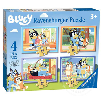 Ravensburger FINAL SALE Rav Bluey, 4 in a Box 12/16/20/24 Pc Puzzle (Damaged Box)
