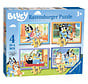 FINAL SALE Rav Bluey, 4 in a Box 12/16/20/24 Pc Puzzle (Damaged Box)