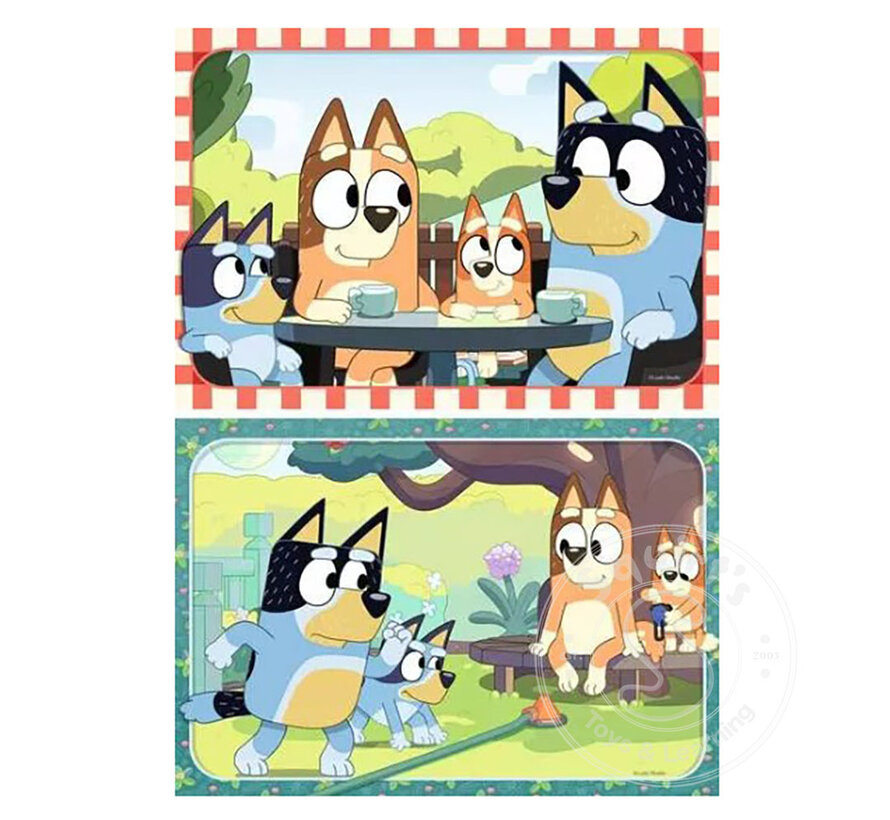 FINAL SALE Rav Bluey Puzzle 2 x 12pcs (Damaged Box)