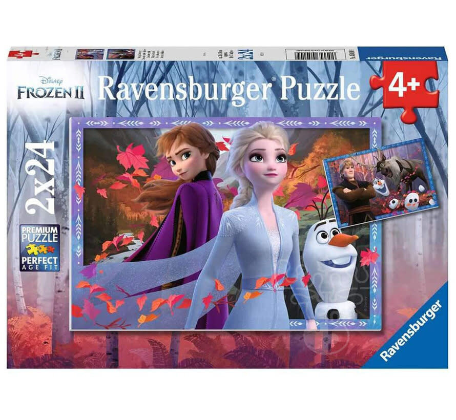 FINAL SALE Rav Frozen II Frosty Puzzle 2 x 24pcs (Damaged Box)